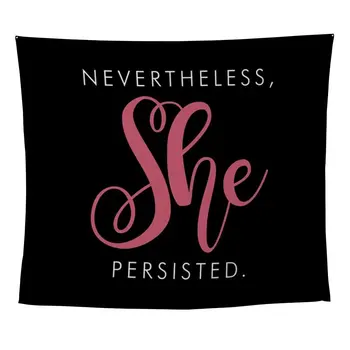 

Nevertheless, She Persisted Wall Tapestry Sandy Beach Picnic Throw Rug Blanket Camping Tent Travel Sleeping Pad