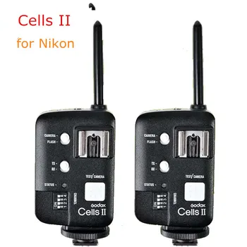 

2pcs Godox Cells II High-Speed Flash Studio Photo Device Trigger Wireless Remote Flash Sync Speed 1/8000 For Nikon Camera DSLR