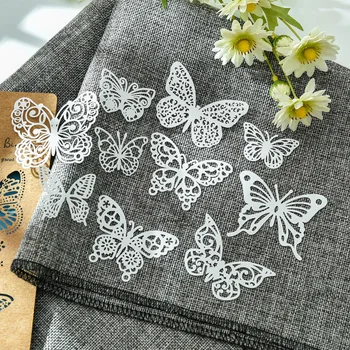 

KSCRAFT 10pcs White Lace Butterflies For DIY Scrapbooking/Card Making/Kids Fun Decoration Supplies