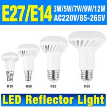R39 R63 R80 R50 Led Spot Light Reflector Lamp Wit Shell Lamp 3W 5W 7W 9W 12W 85-265V AC220V E27 / E14 Voor Kantoren Verlichting