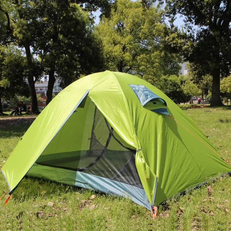 

SGODDE Outdoor Double Ultralight PU2000M Anti-rainstorm Tent Double-layer Professional 190T polyester Camping Riding Wild Tent