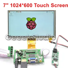 Raspberry Pi 7 Zoll 1024*600 TFT Lcd-Monitor Touchscreen mit Treiber-platine HDMI VGA 2AV