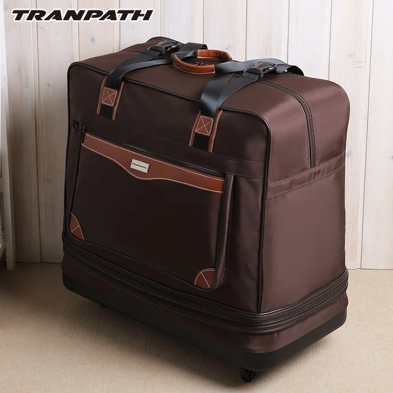 

40 inch foldable trolley luggage men travel bags super large capacity rolling luggage