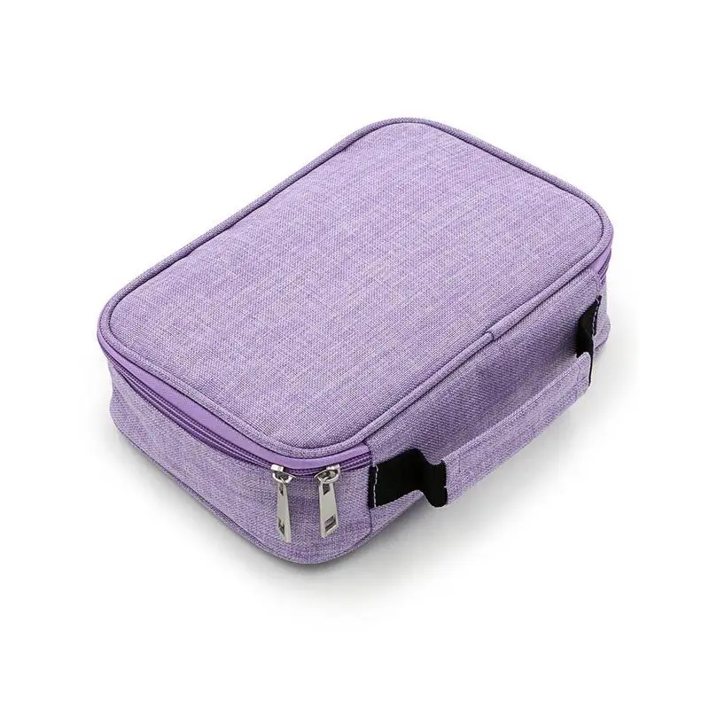 

72 Holder Pen Colored Pencil Case School Multi-functional High Capacity Zipper Pencil Bag For Student Art Supplies Purple