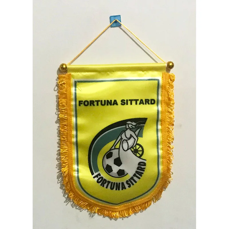 

Netherlands Fortuna Sittard 30cm*20cm Size Double Sides Christmas Decorations for Home Hanging Flag Banner Gifts