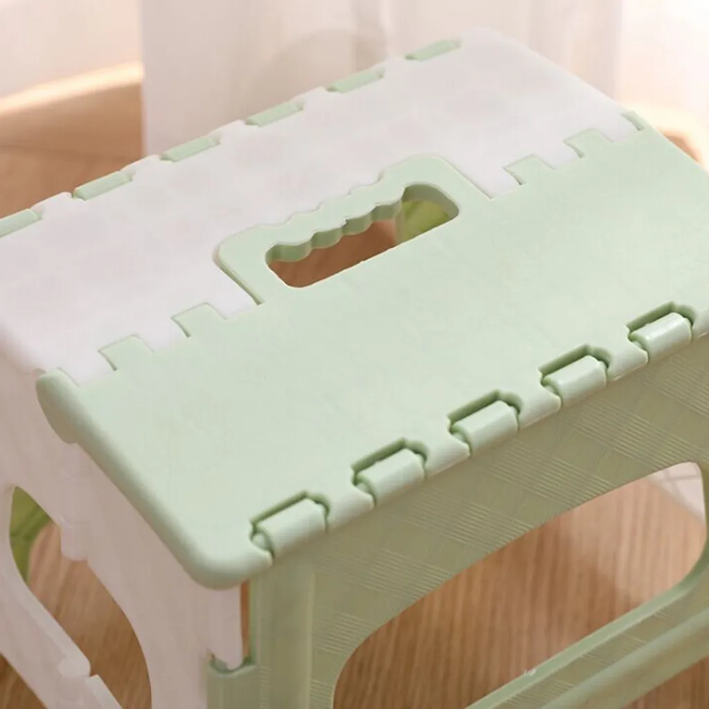 Plastic folding stool The Hot Creative Portable Multi Purpose Foldable Folded Sturdy Step Stool Home Kitchen Garage#5