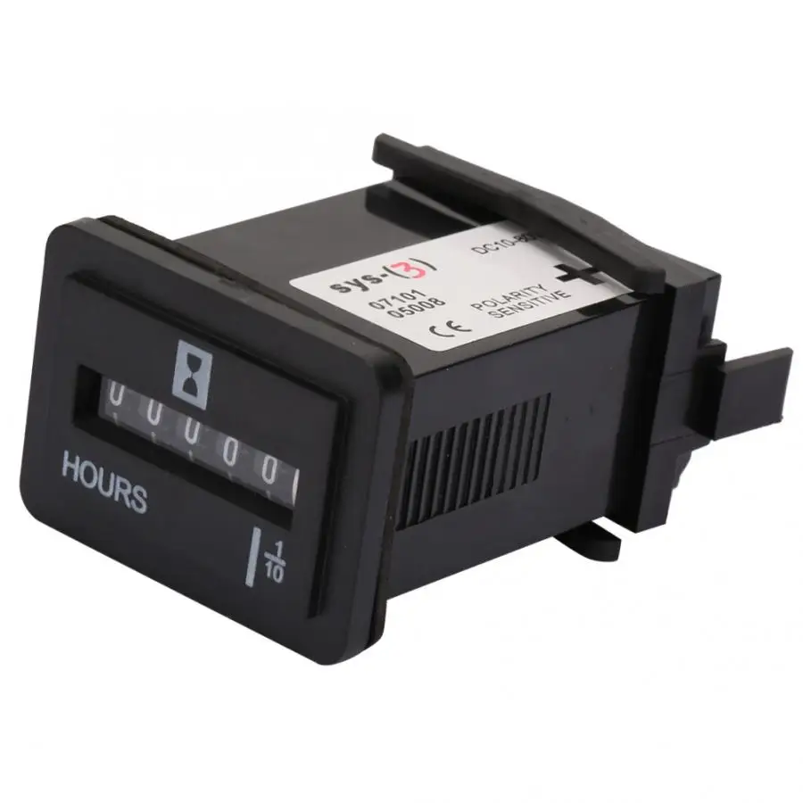 SYS-3 10-80V AC/DC 99999,9 часы кварцовые счетчика для двигателя генератора время подсчета счетчик моточасов
