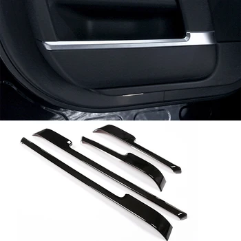 

4pcs Glossy Black ABS Chrome Interior Door Decoration Strip Trim For Land Rover Range Rover Vogue L405 2013-2017 Car Accessories