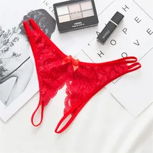 Стринги, женское нижнее белье с бантиком, прозрачные сексуальные трусики, женские кружевные Соблазнительные трусы с низкой талией, сексуальные стринги с открытой спиной, 15