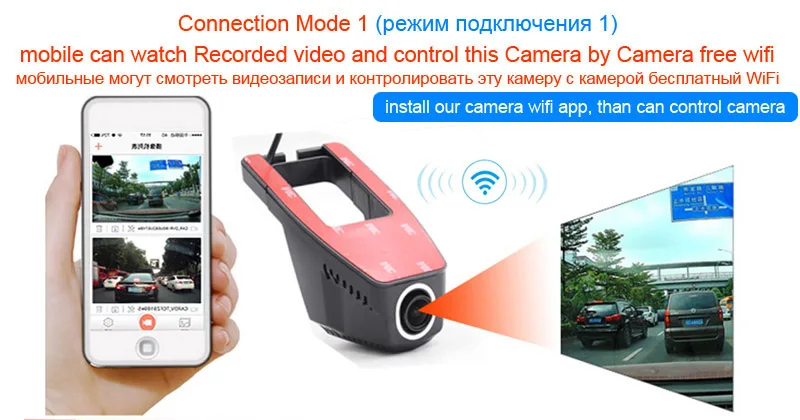 XCGaoon A7 Wifi Автомобильный регистратор DVR цифровой видеорегистратор камера DashCam 1080P ночная версия Novatek 96655, с сенсором SONY 323