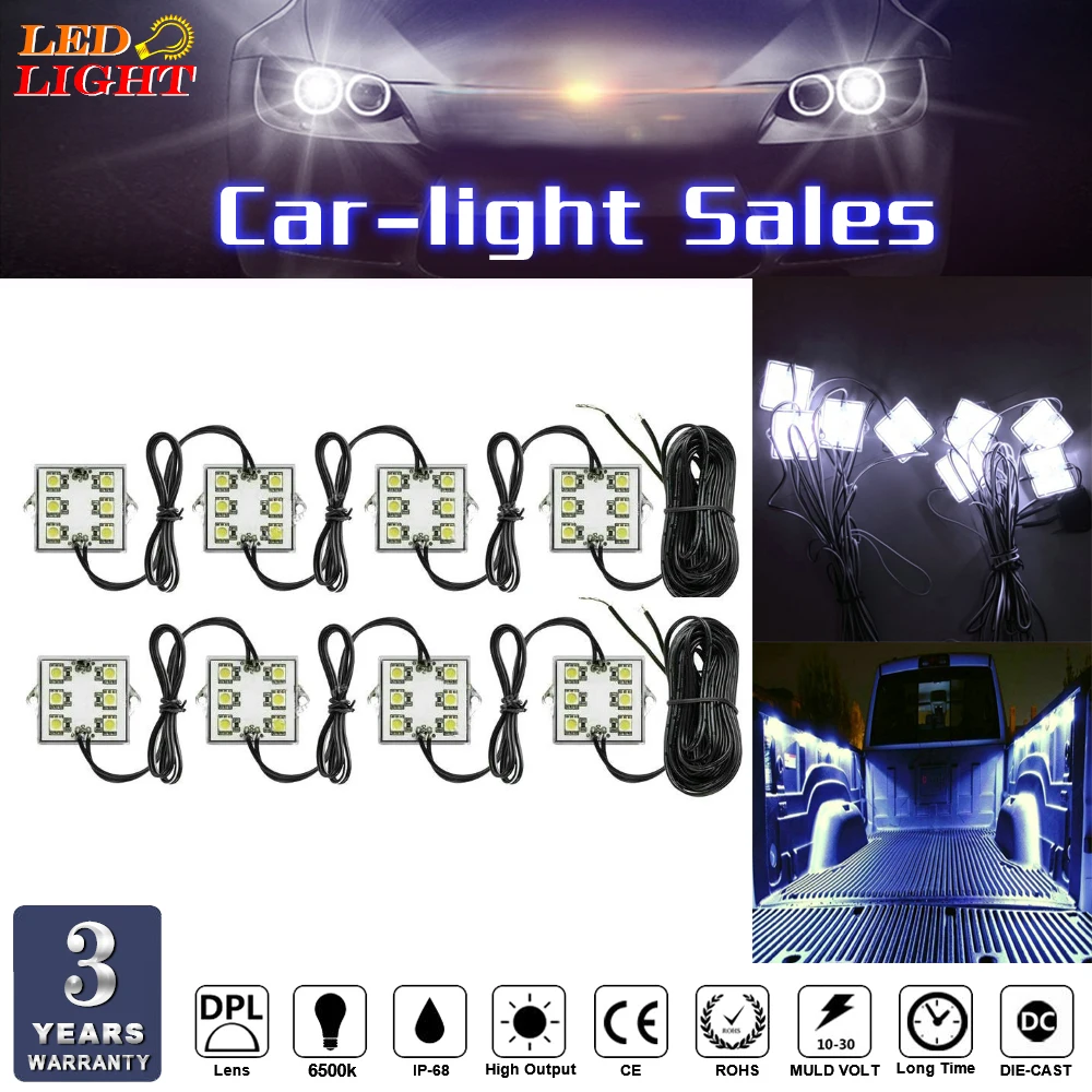 

keyecu Truck Bed Light Kit with 48 Super Bright Color White LED Waterproof Lighting System for Pickup Truck Unloading Cargo Area