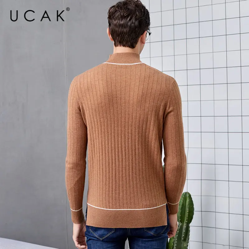 UCAK Brand Sweater Men Clothes 2019 Autumn Winter Merino Wool Sweaters Cashmere Pullover Men Fashion Turtleneck Pull Homme U3022 UCAK Brand Sweater Men Clothes 2019 Autumn Winter Merino Wool Sweaters Cashmere Pullover Men Fashion Turtleneck Pull Homme U3022