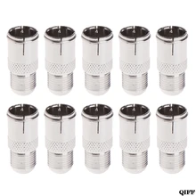 Прямая поставка и 10 шт. Quick Fit F разъем штекер Женский адаптер-Push On RF коаксиальный Mar28