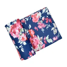 Новорожденных цветочный узор для предотвращения загрязнения одеяло s принт с зелеными листьями ребенок плед для фотографирования младенец Пеленание Одеяло