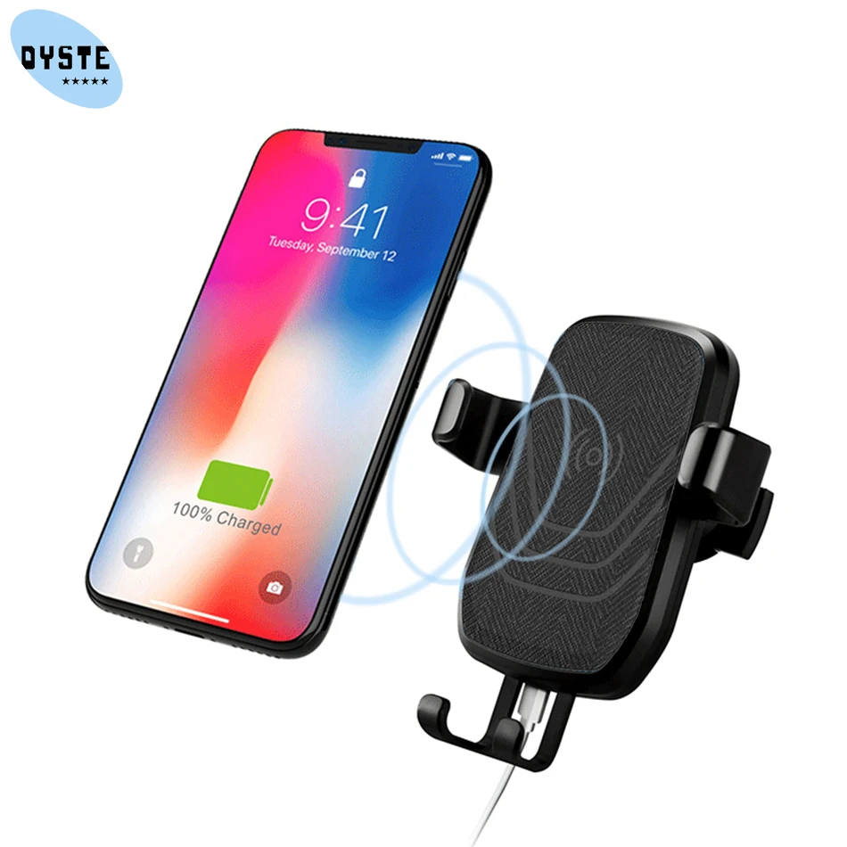 

Qi Wireless Charger Automatic For Samsung S9 S8 Wireless Car Charger Huawei mate 10 20 pro Car Phone Holder For iPhone 8 X XS XR