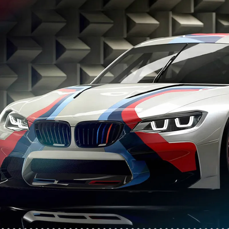 

Car Sticker Grill M Sport Tech Auto Vehicle Front Grill Stripe Sticker For BMW x1 2 3 4 5 e46 series Car Accessories