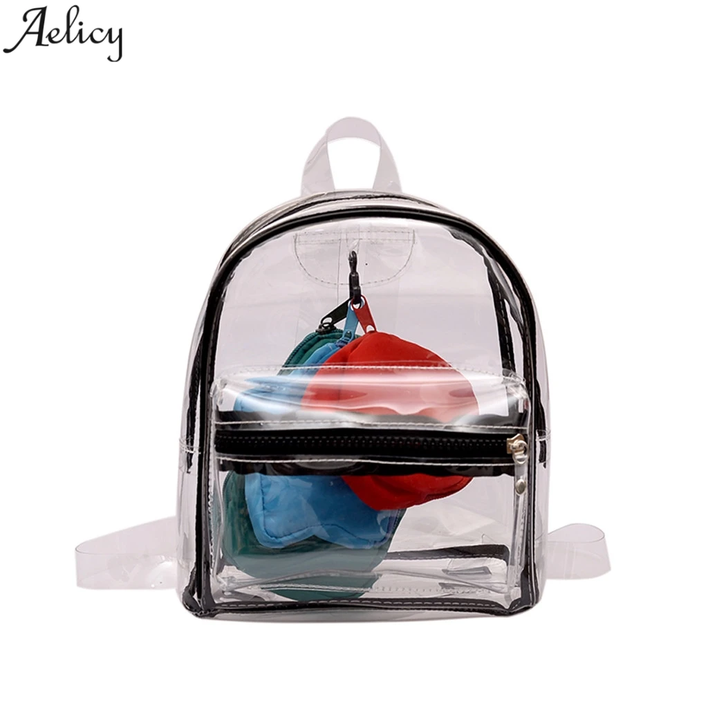 Aelicy школьный прозрачный рюкзак для девочек Женская Повседневная сумка