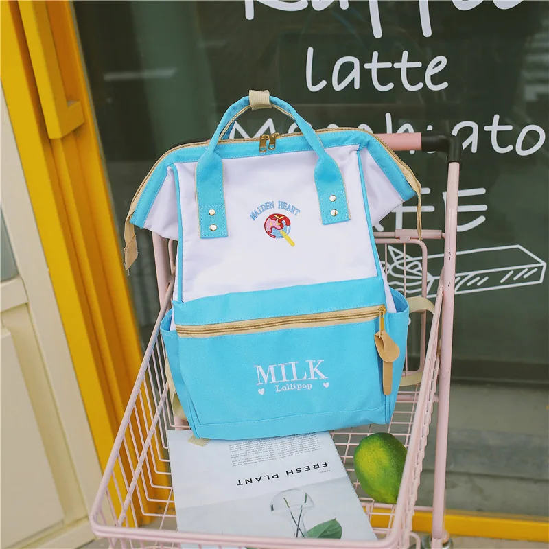 Модный элегантный дизайн школьные сумки рюкзаки Для женщин новые летние модные милые для фруктов, молока вышитые мужские и женские сумки на плечо