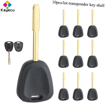 

KEYECU 10PCS/Lot Replacement Uncut Ignition Transponder Key Shell Case Housing - FOB for Jaguar XJR, XJ Sovereign, XJS, XKR XK8