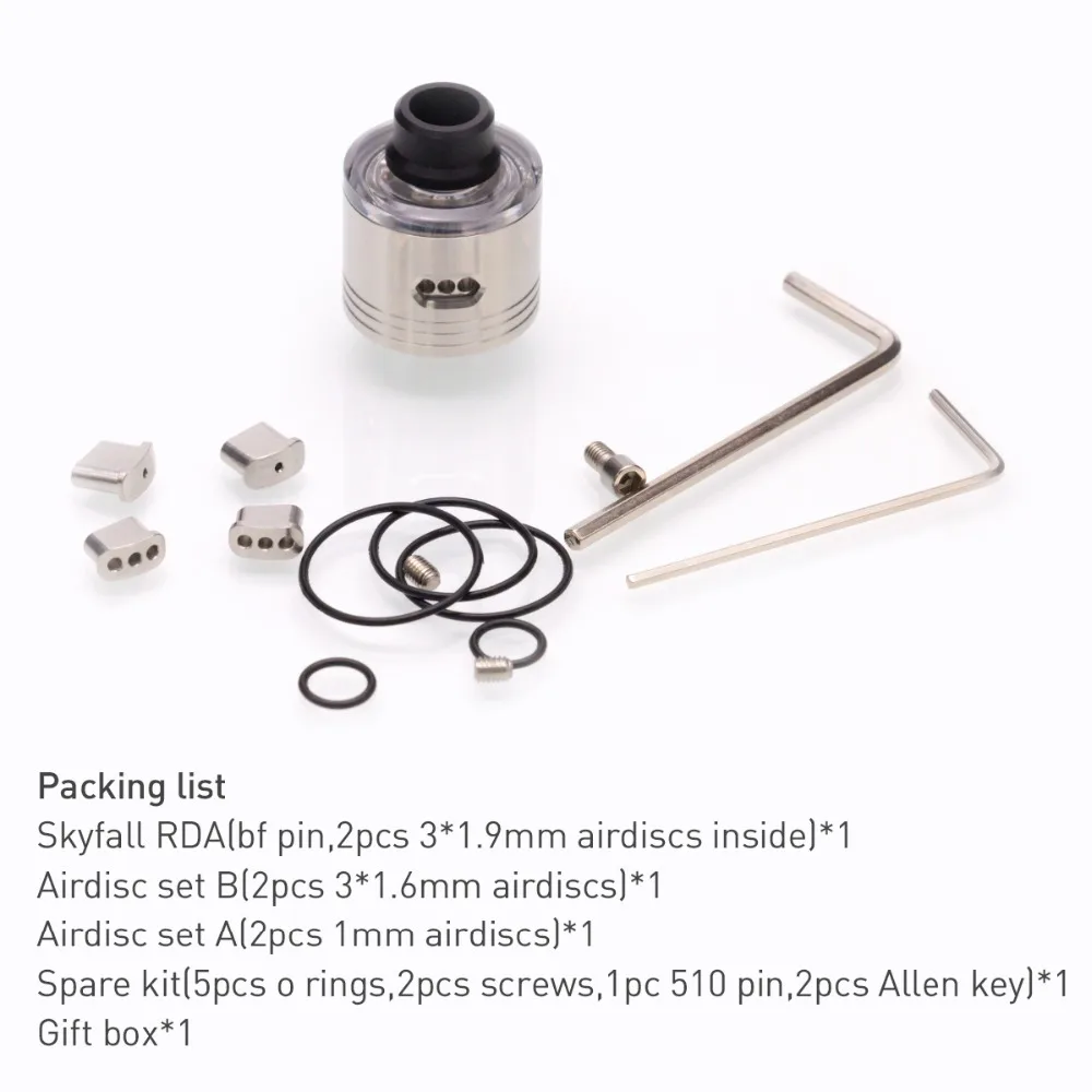 Volcanee Coppervape Skyfall Styled RDA 22 мм Диаметр с BF Pin Rebuildable Dripping атомайзер для электронной