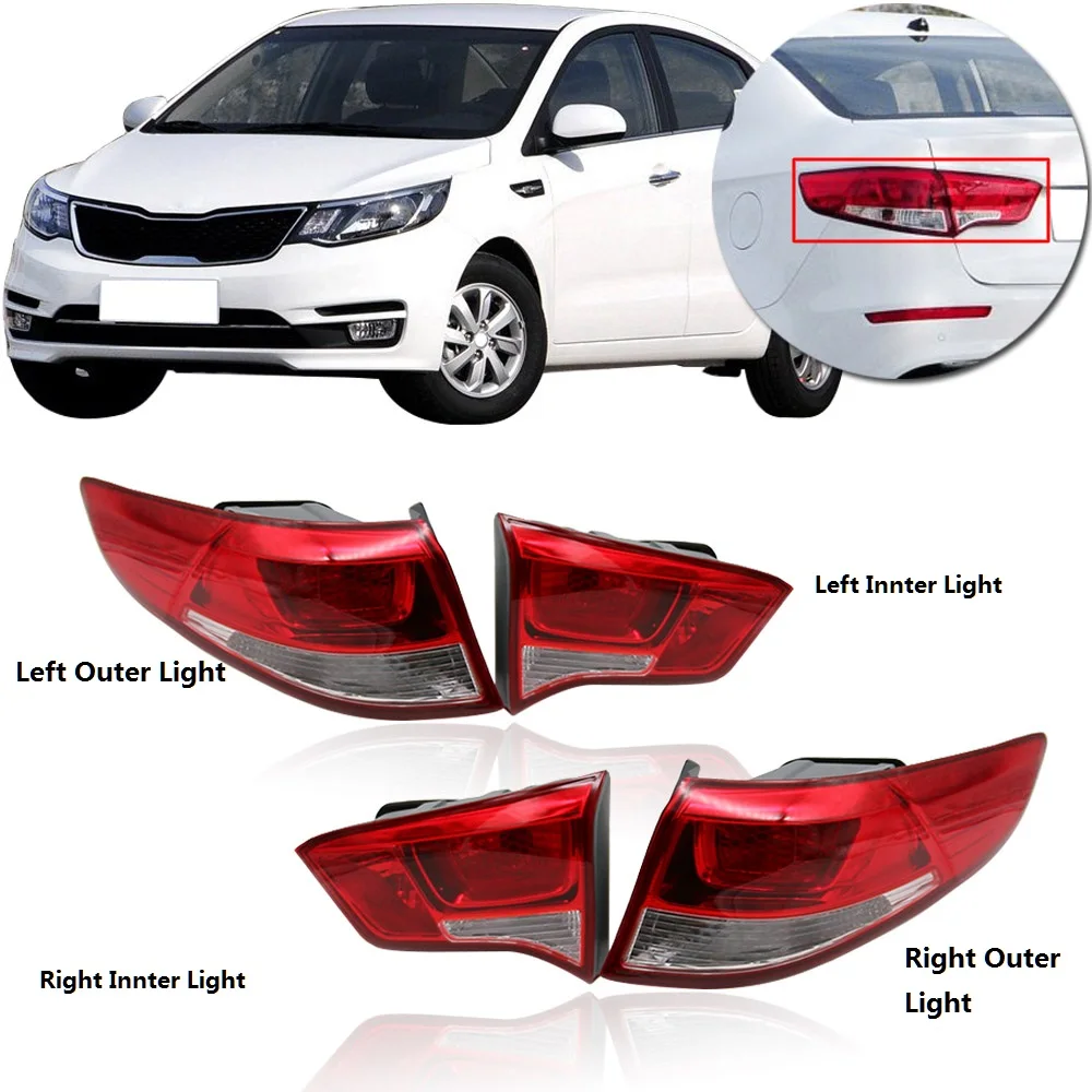 

CAPQX For Kia K2 2015-2016 Rear Brake Light Tail Lamp Taillight taillamp Stop Lamp Tail Light Assembly