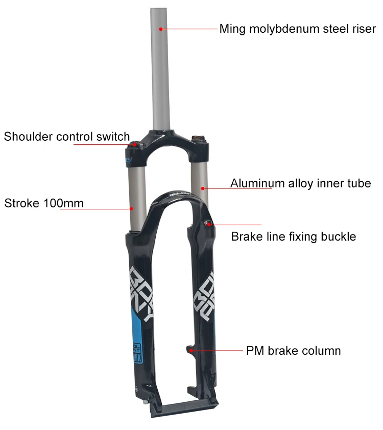 Новинка, полностью алюминиевая Механическая вилка BOLANY для горного велосипеда, 24 дюйма, передняя вилка для горного велосипеда, аксессуары для шин велосипеда