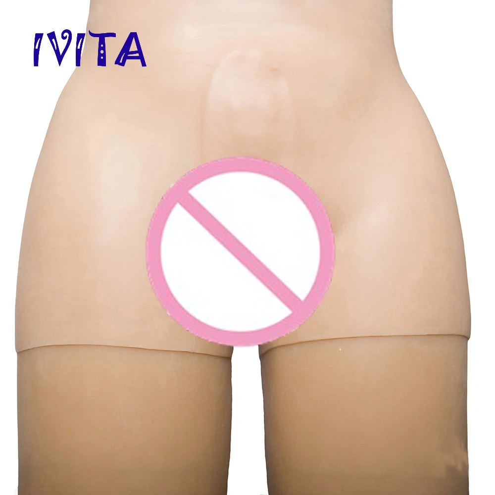 IVITA 740g Fake Vagina For Crossdresser Shemal Silicone Bodysuit Panty Has Holes Can Be Inserted Urinary Hairs Size L Underwear |
