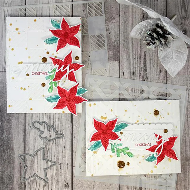 

Eastshape Flower Poinsettia Metal Cutting Dies Scrapbooking Floral Petal for DIY Die Cut Card Making Craft New Arrival 2019