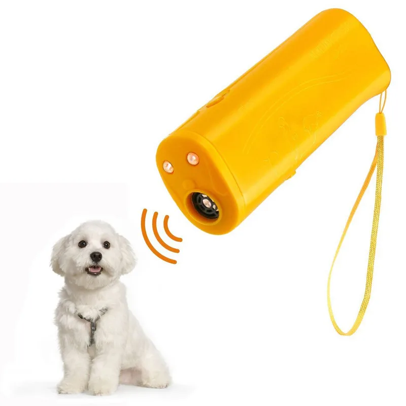 Pet Dog Repeller Anti Barking Stop Bark Training Device Trainer LED Ultrasonic 3 In 1 Anti Barking Ultrasonic Without Battery