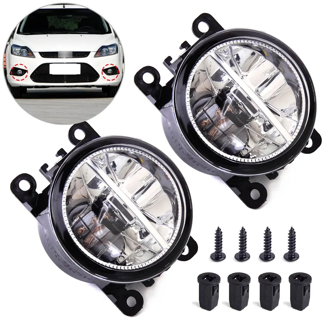 

DWCX 2x Right Left LED Fog Light Lamp AC2592111 4F9Z15200AA 33900STKA11 for Ford Focus Honda Acura Lincoln Nissan Subaru Suzuki