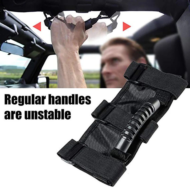 

2PC Car Roll Bar Grab Handles For Jeep Wrangler Accessorise TJ JK 4x4WD Roll Bar Mount Side Grab Handle Handles Kit New