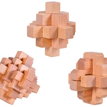 3 шт./лот Классический 3D деревянные головоломки набор IQ Блокировка Burr Паззлы игра для взрослых Для детей