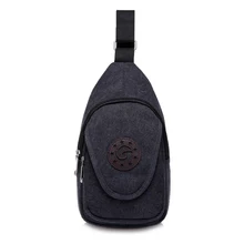 Fashion Men Messenger Bag Casual Travel Casual Chest Bag Canvas Small Crossbody Shoulder Back Pack Rucksack
