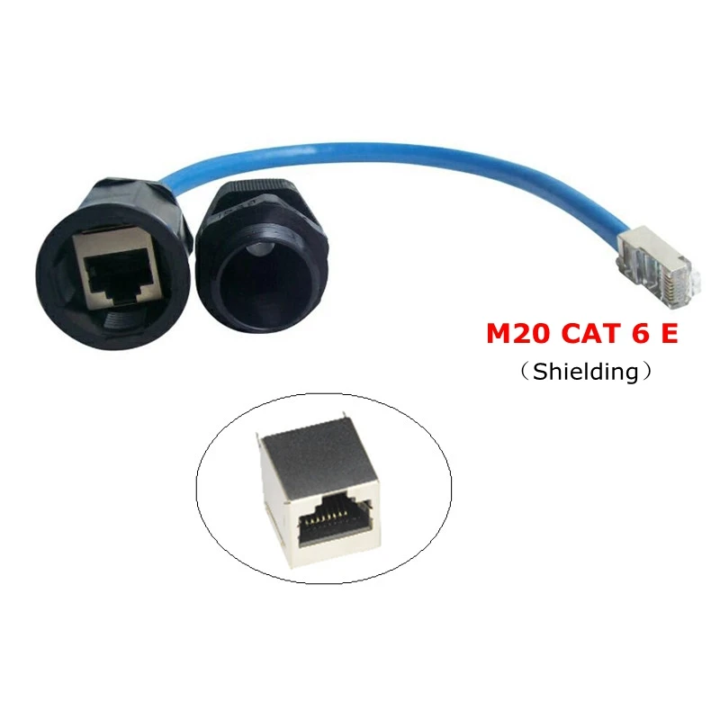 Водонепроницаемый разъем CAT 6 CAT6E RJ 45 25 см Ethernet LAN RJ45 AP IP камера M20 IP68 защита от воды