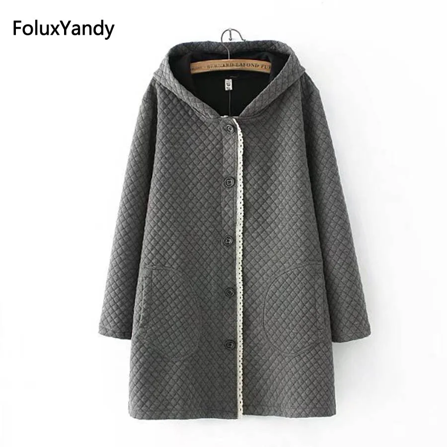 

Autumn Trench Coat for Women Plus Size 3 XL Brand New Casual Hooded Long Trench Outerwear KK4135