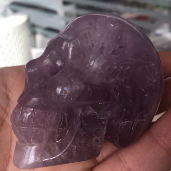 

AMSK09(174g) Reiki healing amethyst cristals skulls product high quality CRYSTAL SKULL CRAVED ornaments gift home decoration