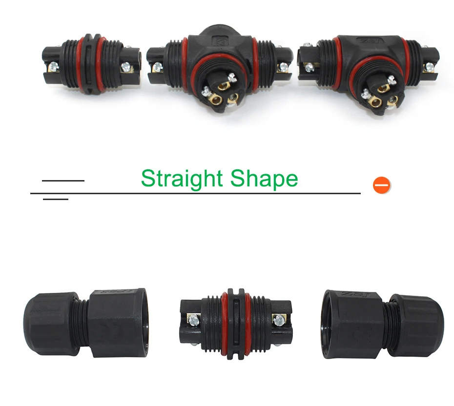 IP68 Водонепроницаемый соединитель Т-образная распределительная коробка Соединитель 3 Pin 5-10 мм кабель провода сальник рукав разъем для наружного светодиодного освещения