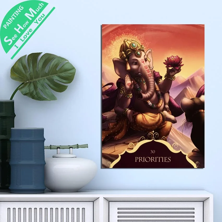 1 Шт. Ганеша Приоритеты Закат HD Печатные Холст Wall Art Плакаты и Принты Плакат Живопись Оформление
