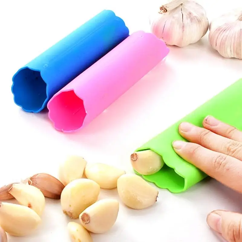 Home & Garden Silicone Garlic Cloves Peeler Skin Remover Press Roller