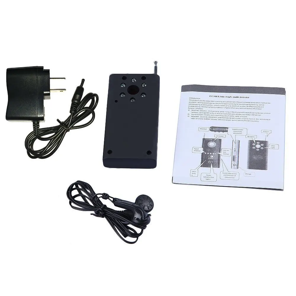 Bonlor CC308 Wireless FNR Full-frequency Detector GSM Device Finder Cam Laser Lens RF Signal Detector 