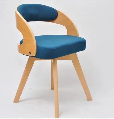 Большой современный простой стиль без подлокотника из цельного дерева компьютерный стул. Домашний вращающийся стул. Стол для обучения стул лифт. 011 - Цвет: 6