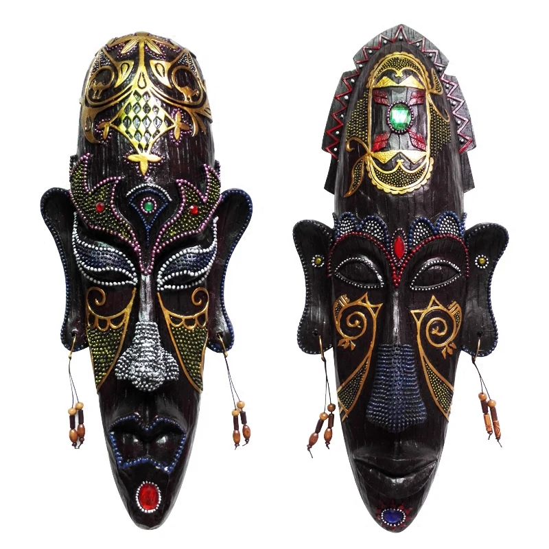 Африканский персонаж маска орнамент украшение стены креативная Стена ретро Ностальгический Бар Настенные декорации