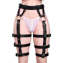 Сексуальные Регулируемые поясные ремни для ног пояса с резинками черные кожаные ремни женские панк готические бедра Наплечные ремни ремень Клетка Ремень