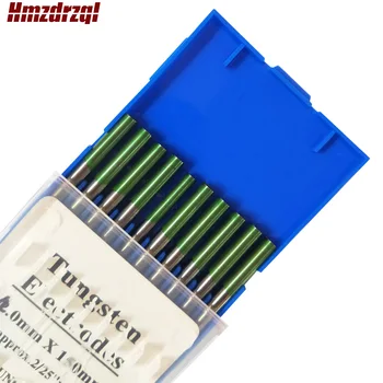 

WP 10 Piece Green Color 4.0mm*150mm (approx.4/25"x6") Pure Tungsten Electrode Head Tungsten Needle/Rod For Welding Machine