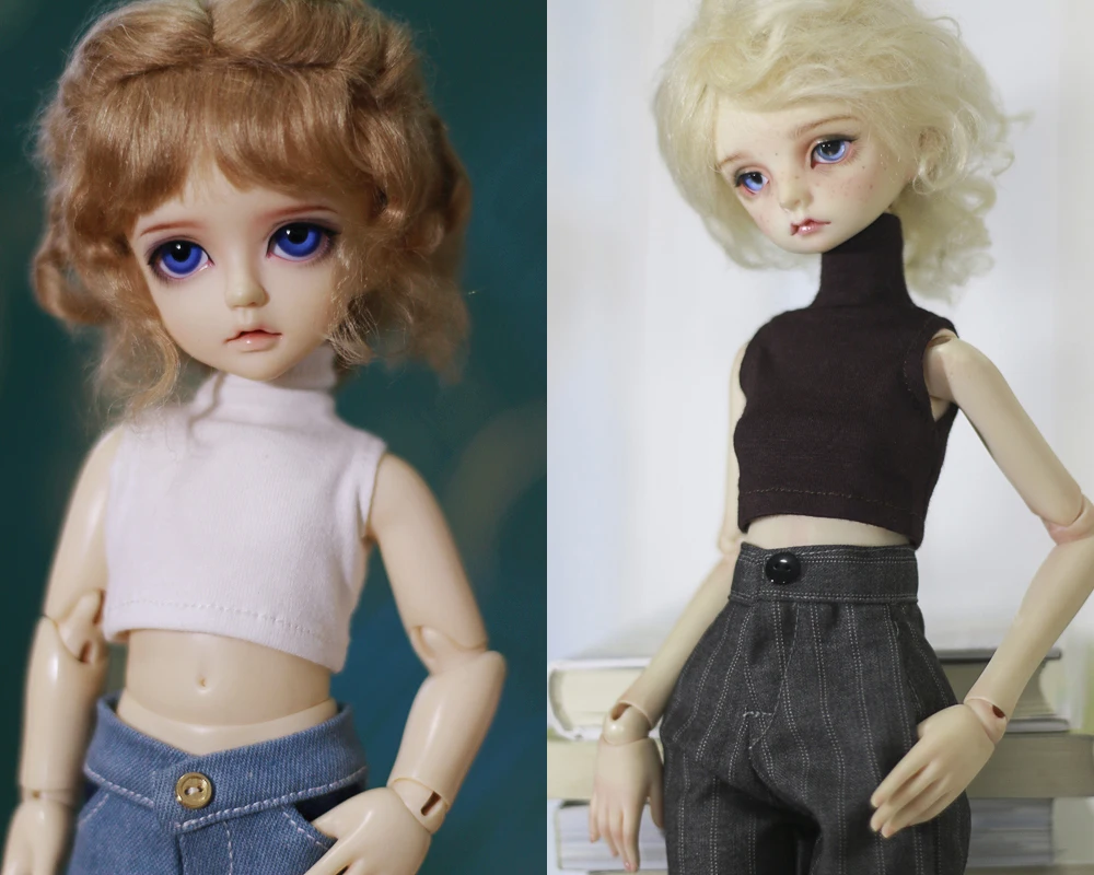 С высокой горловиной и без рукавов нижняя рубашка для BJD 1/6 YOSD 1/4 MSD 1/3 кукольная одежда аксессуары CWB111