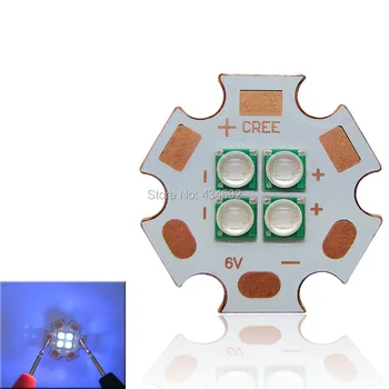 

2 Series 2 Parallel Epileds 3535 7V 12W UV Purple 365NM 4Leds Led Emitter Lamp Light On 20MM Copper PCB Board