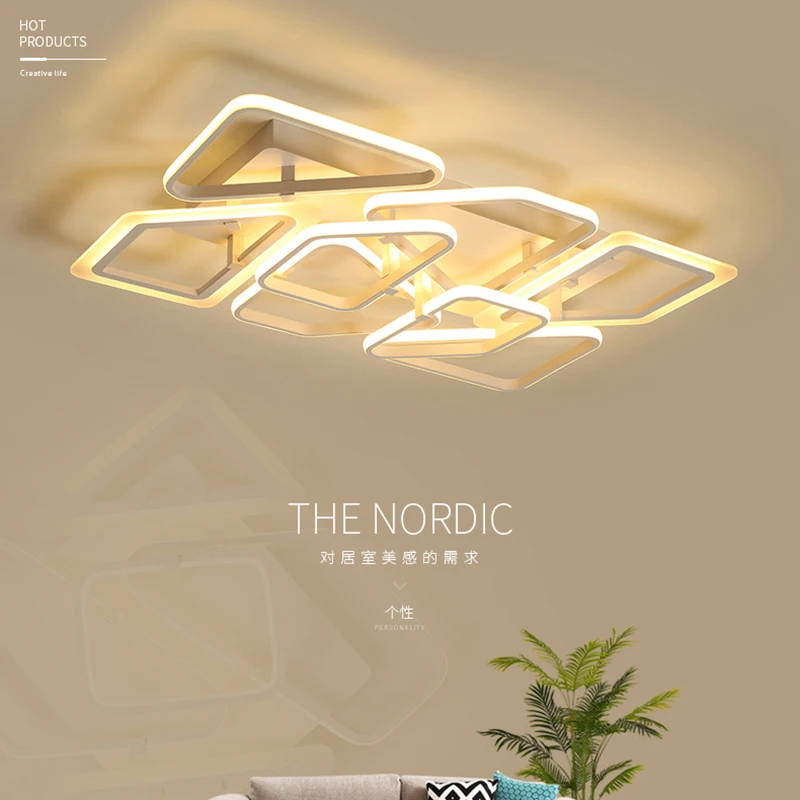 

Eusolis Nieuw Led Ceiling Lights Plafondlamp Surface Mount Plafond Lamp Acryl Rechthoekige Vorm Lamparas De Techo Luminaria