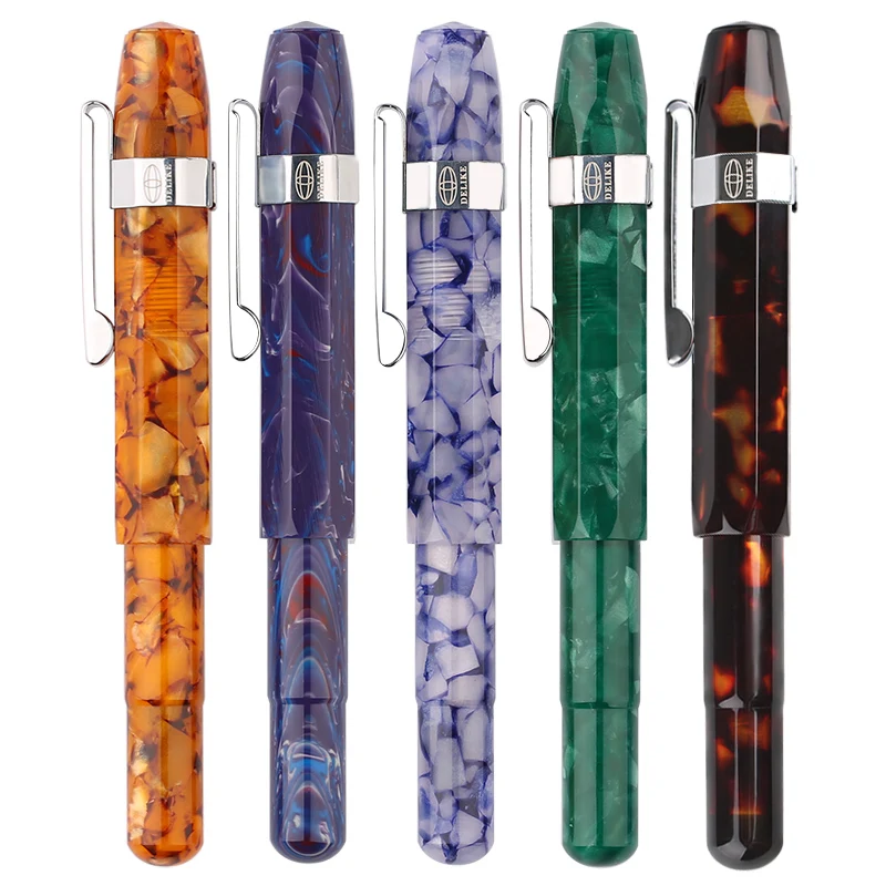 

Moonman Delike Alpha Resin Fountain Pen Delicate Travel Short Pen Extra Fine/Fine/Calligraphy Bent Nib Fashion Writing Gift Set