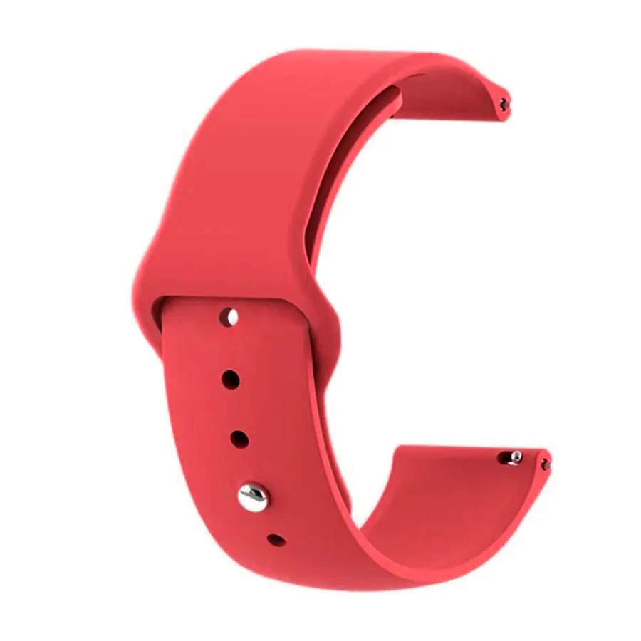 Яркие силиконовые часы ремешок для samsung Шестерни S3 HUAWEI Smartwatch/20 мм/22 мм ТПУ спортивные ремешки Браслет для смарт-браслета AMAZFIT - Цвет ремешка: Red