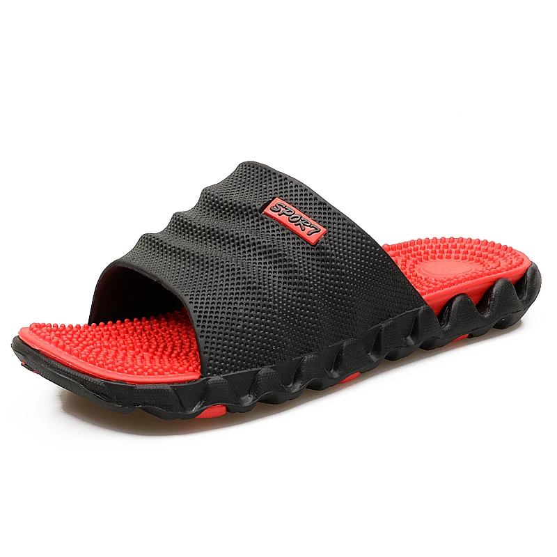 

2019 New Summer Cool Water Flip Flops Men High quality Soft Massage Beach Slippers,Fashion Man Casual Shoes